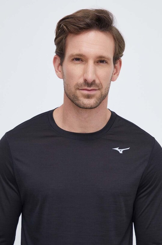 Mizuno longsleeve pentru alergare Impulse Core negru J2GAA520