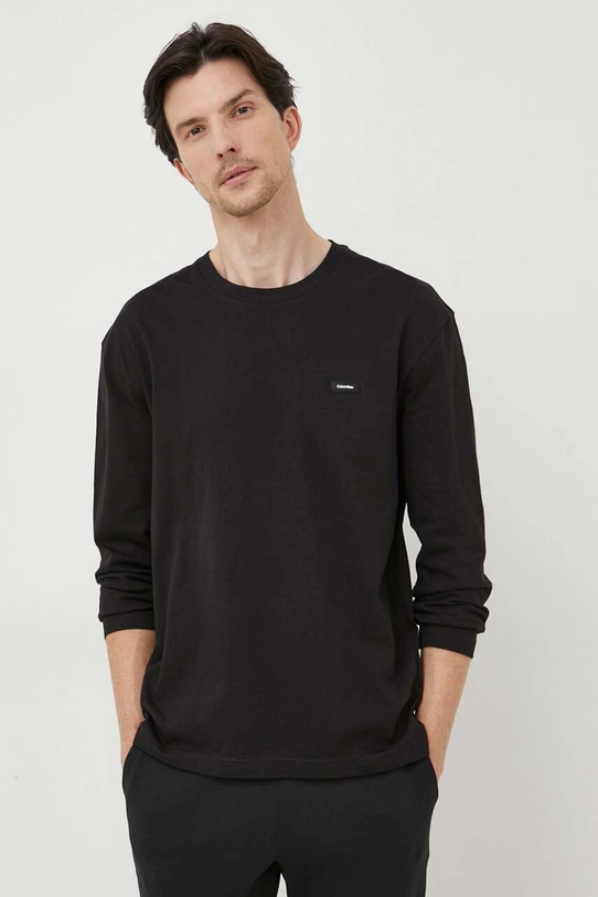 Calvin Klein longsleeve bawełniany bawełna czarny K10K111847