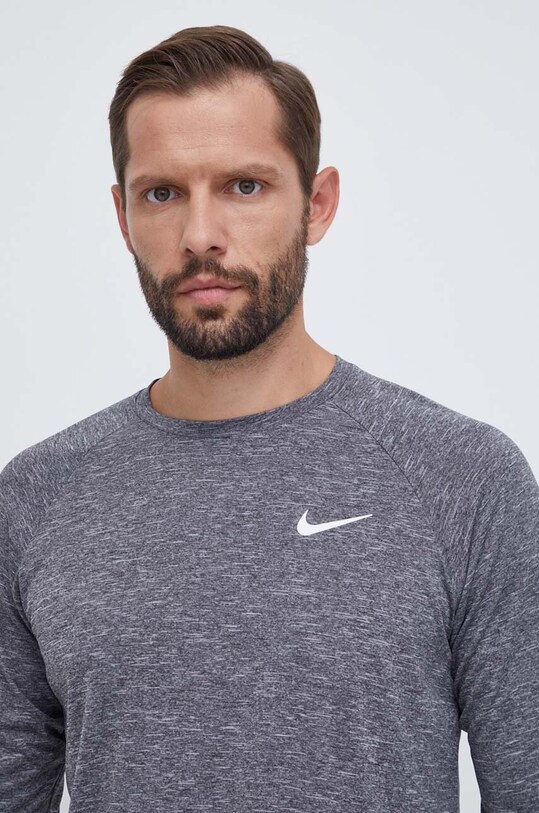 Odzież Nike longsleeve treningowy NESSA590 szary