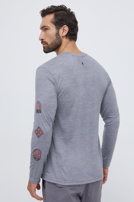 Smartwool longsleeve sport Outdoor Patch Graphic SW016989 gri AW23