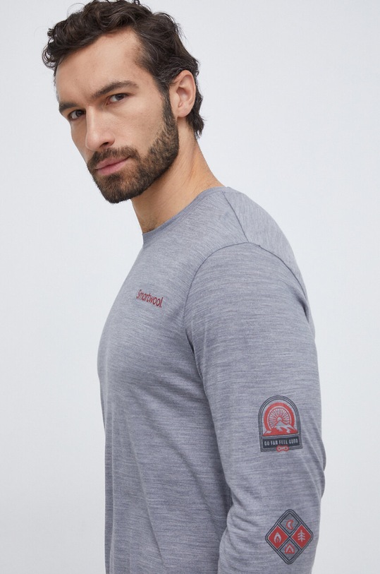 Îmbrăcăminte Smartwool longsleeve sport Outdoor Patch Graphic SW016989 gri