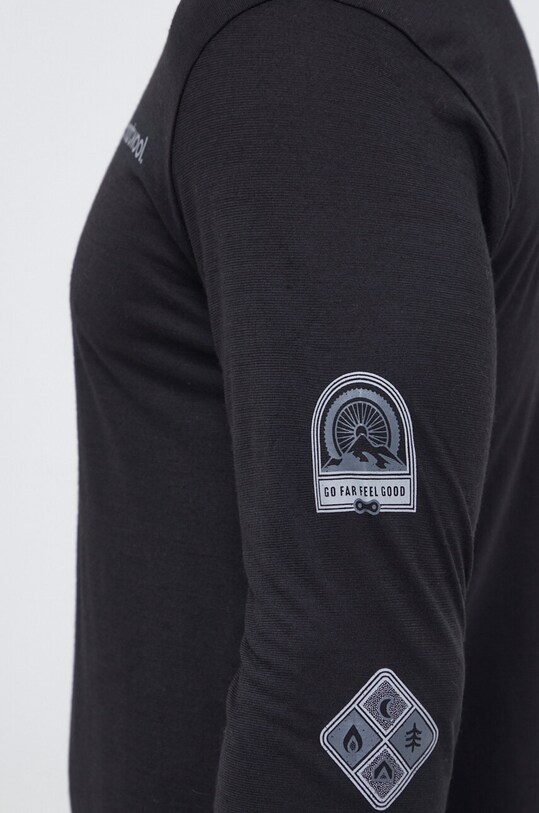 Športna majica z dolgimi rokavi Smartwool Outdoor Patch Graphic črna SW016989