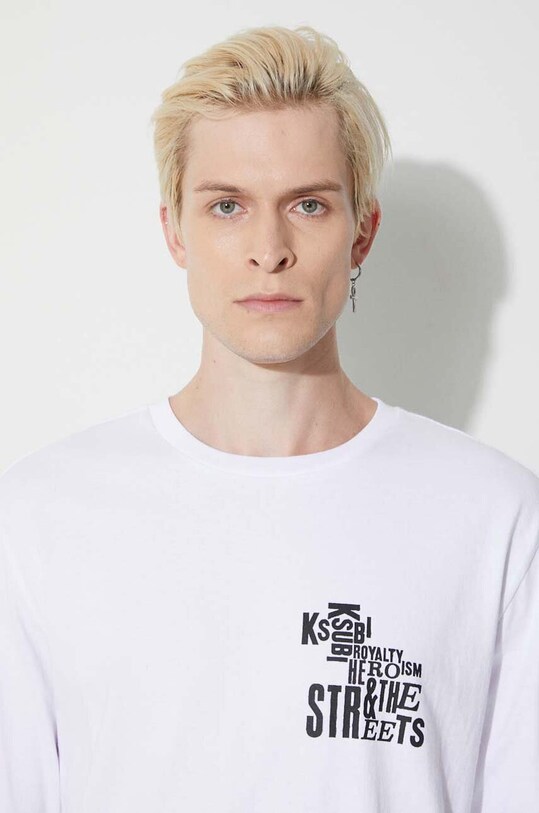 KSUBI longsleeve din bumbac MFA23TE013 alb