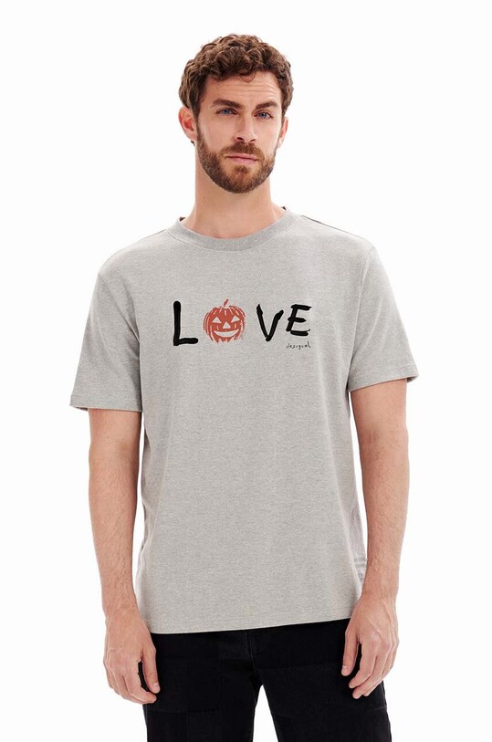 Desigual t-shirt regular szary 23WMTK49