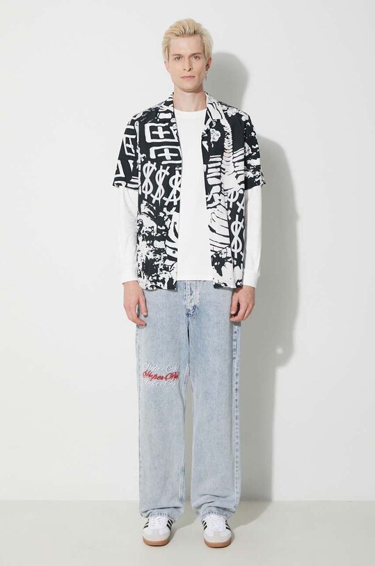 Bavlnené tričko s dlhým rukávom Gramicci Original Freedom Oval Longsleeve Tee G3FU.T072 biela AW23