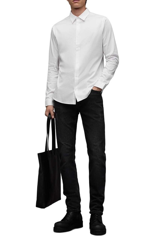 AllSaints koszula bawełniana Simmons MS248Z biały