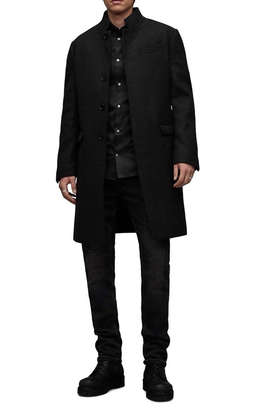 AllSaints koszula bawełniana Simmons MS248Z czarny