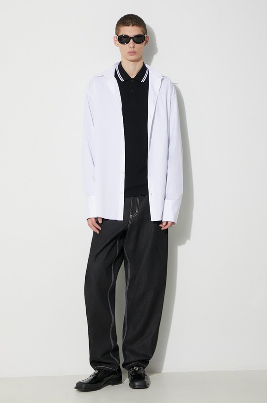 Pamučna majica dugih rukava Fred Perry M3636.350 crna AW23