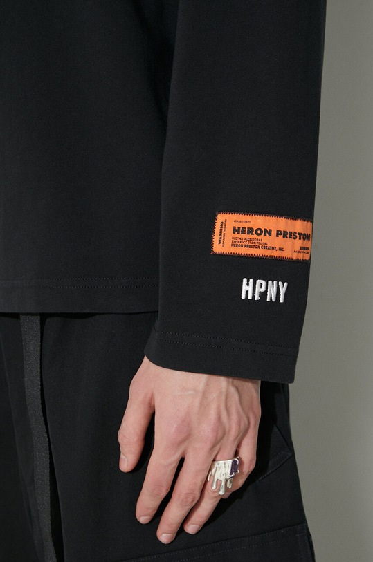 Heron Preston cotton longsleeve top Hpny Emb Rollneck HMAB027C99JER0021001