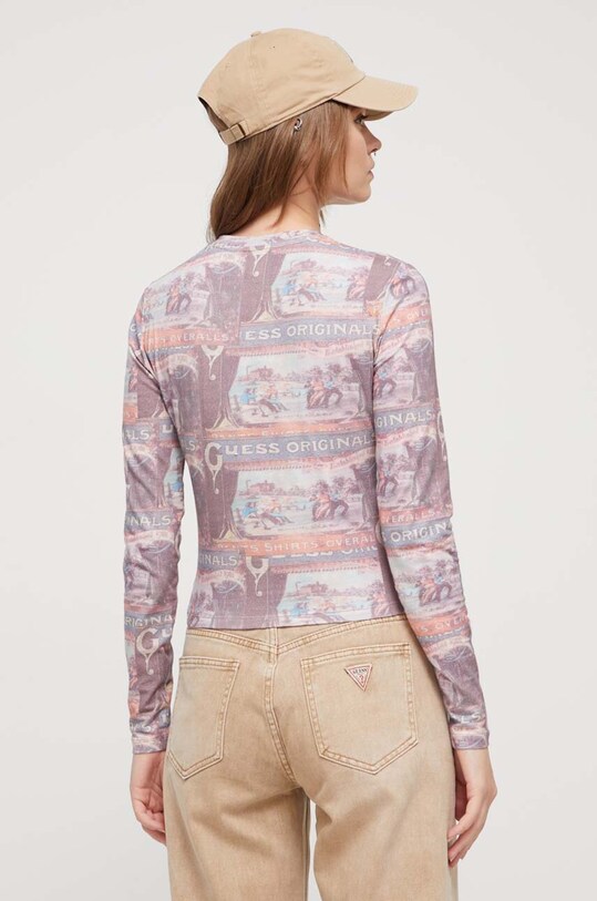 Odzież Guess Originals longsleeve W3BI08KA0Q1 fioletowy