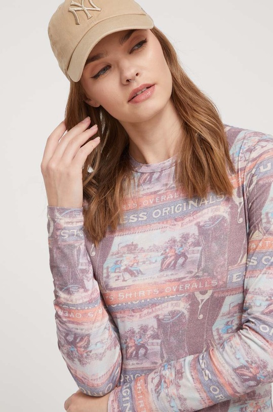 Longsleeve Guess Originals μωβ W3BI08KA0Q1