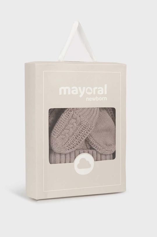 Mayoral Newborn czapka i rękawiczki dziecięce zielony 9666.1L.Newborn.9BYX