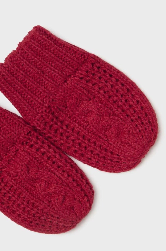 Detská čiapka a rukavice Mayoral Newborn 9666.1L.Newborn.9BYX červená AW23