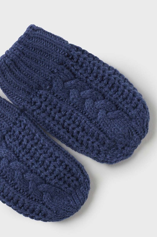 Chłopiec Mayoral Newborn czapka i rękawiczki dziecięce 9666.1L.Newborn.9BYX granatowy