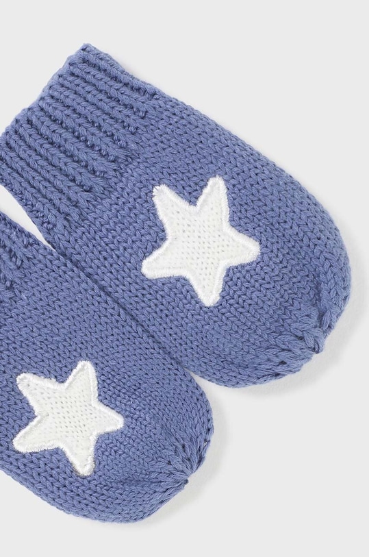 Chłopiec Mayoral Newborn czapka i rękawiczki dziecięce Gift box 9667.1N.Newborn.9BYX granatowy