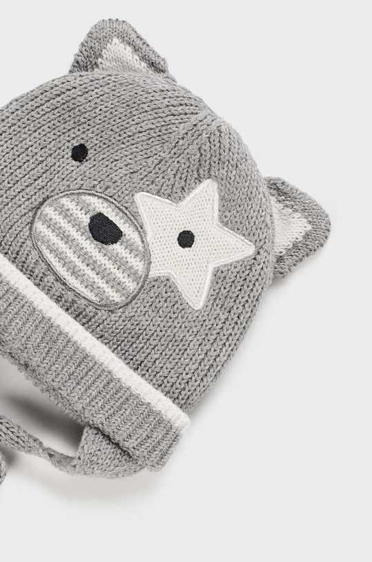 Mayoral Newborn czapka i rękawiczki dziecięce Gift box 9667.1N.Newborn.9BYX szary AW23