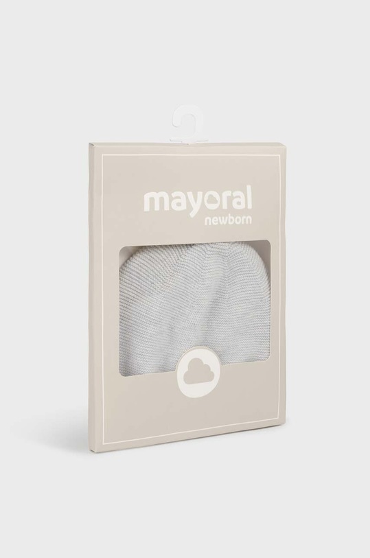 Chłopiec Mayoral Newborn czapka bawełniana dziecięca 9671.1B.Newborn.9BYX szary