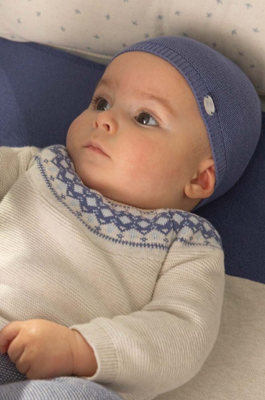 Παιδικός βαμβακερός σκούφος Mayoral Newborn βαμβάκι σκούρο μπλε 9671.1B.Newborn.9BYX
