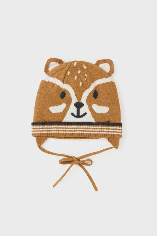 Dětská čepice s příměsí vlny Mayoral 10539.3G.Czapki béžová AW23