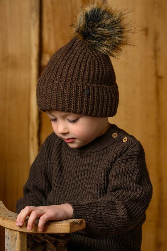 Αγορίστικα Παιδικός σκούφος από μείγμα μαλλιού Jamiks COLD II COLD.II.Nakyci.JZG216.B καφέ