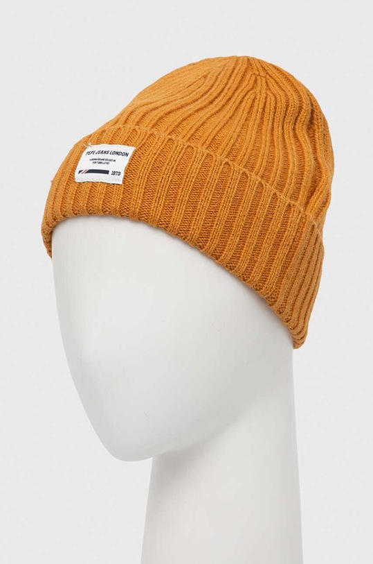 Pepe Jeans czapka z domieszką wełny dziecięca PB040310 pomarańczowy AW23