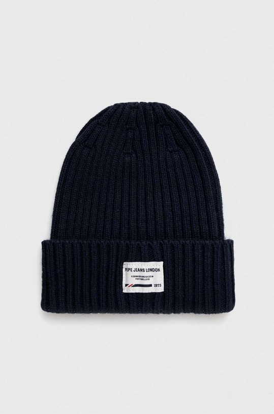 Pepe Jeans czapka z domieszką wełny dziecięca z domieszką wełny granatowy PB040310