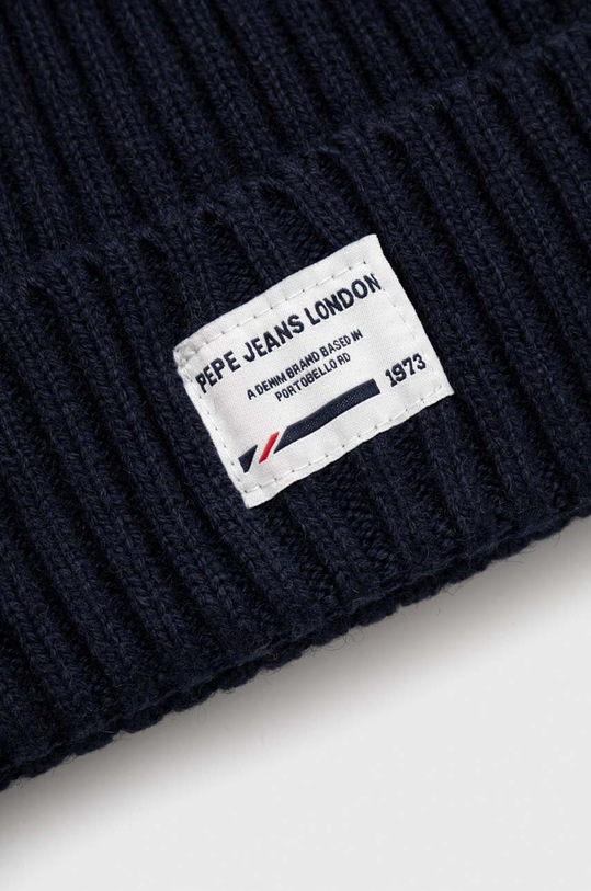 Chłopiec Pepe Jeans czapka z domieszką wełny dziecięca PB040310 granatowy