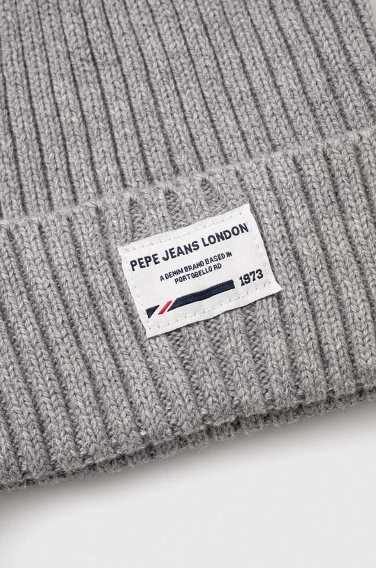 Chłopiec Pepe Jeans czapka z domieszką wełny dziecięca PB040310 szary