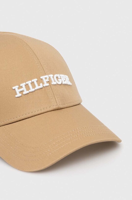 Tommy Hilfiger șapcă de baseball din bumbac AW0AW15532 bej AW23