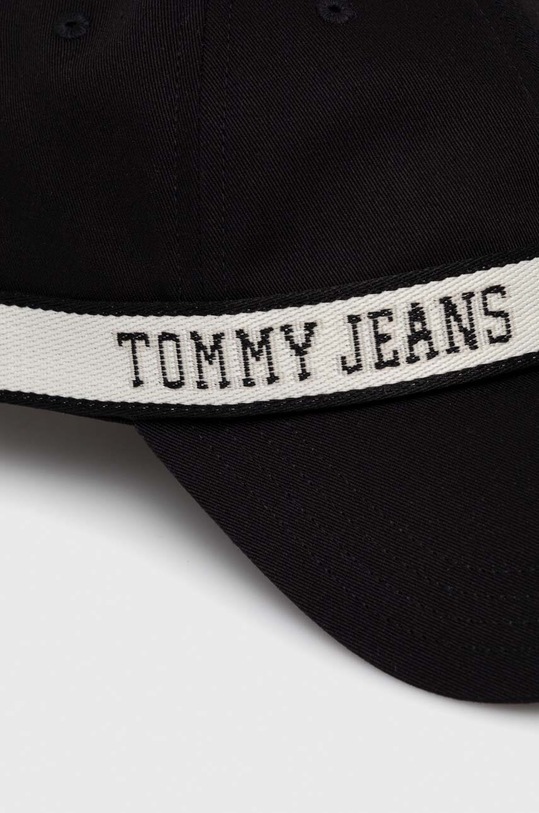 Akcesoria Tommy Jeans czapka z daszkiem bawełniana AW0AW14995 czarny