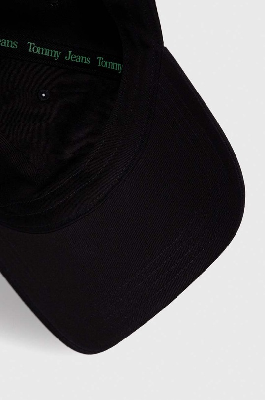 Tommy Jeans czapka z daszkiem bawełniana czarny AW0AW14995