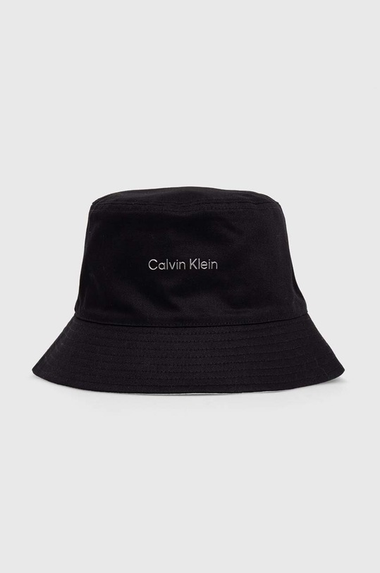 Calvin Klein kapelusz dwustronny bawełniany wzorzyste czarny K60K610992