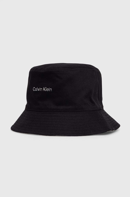Akcesoria Calvin Klein kapelusz dwustronny bawełniany K60K610992 czarny
