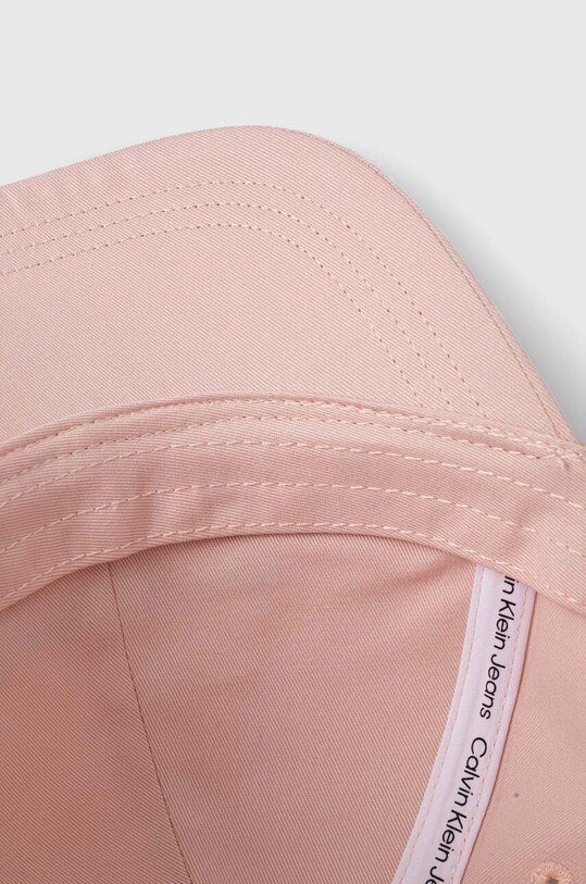 Calvin Klein Jeans czapka z daszkiem bawełniana różowy K60K610280