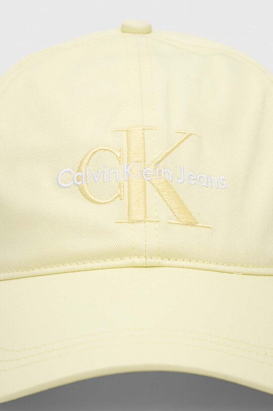 Doplňky Bavlněná baseballová čepice Calvin Klein Jeans K60K610280 žlutá