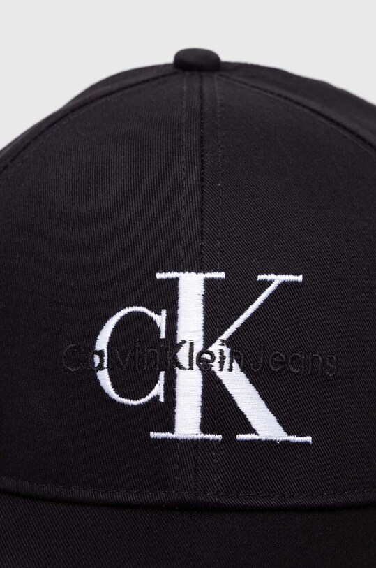 Bombažna bejzbolska kapa Calvin Klein Jeans K60K610280 črna SS24