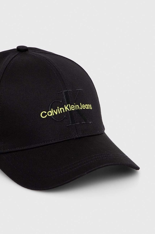 Bavlněná baseballová čepice Calvin Klein Jeans K60K610280 černá SS24