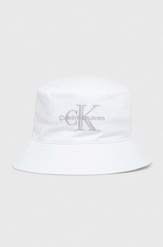 Calvin Klein Jeans kapelusz bawełniany aplikacja biały K60K611029