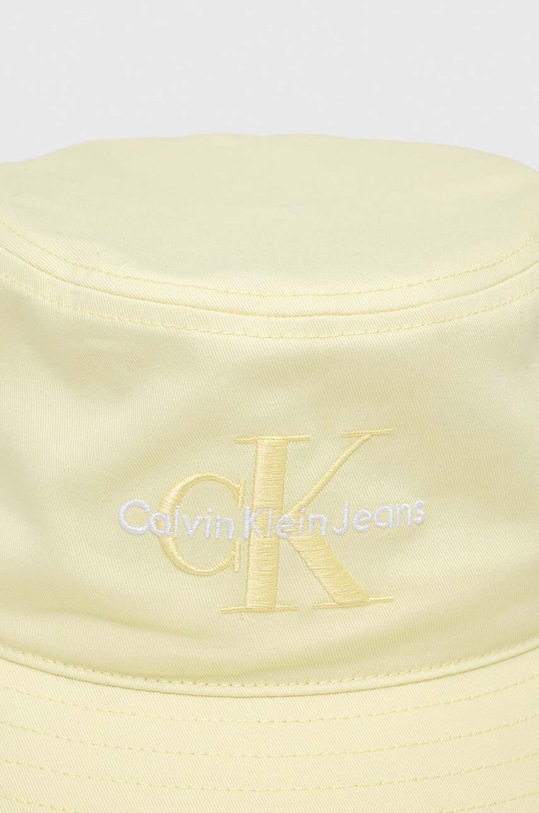 Calvin Klein Jeans kapelusz bawełniany K60K611029 żółty SS24