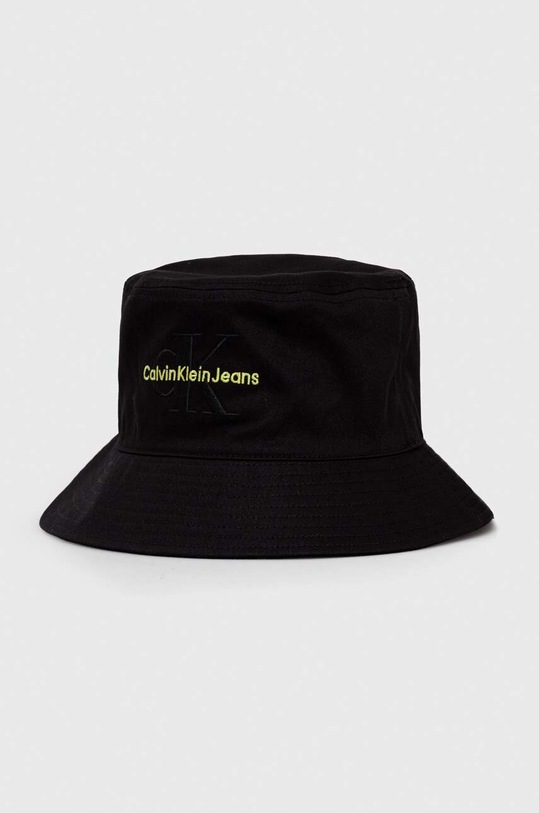 Calvin Klein Jeans kapelusz bawełniany aplikacja czarny K60K611029