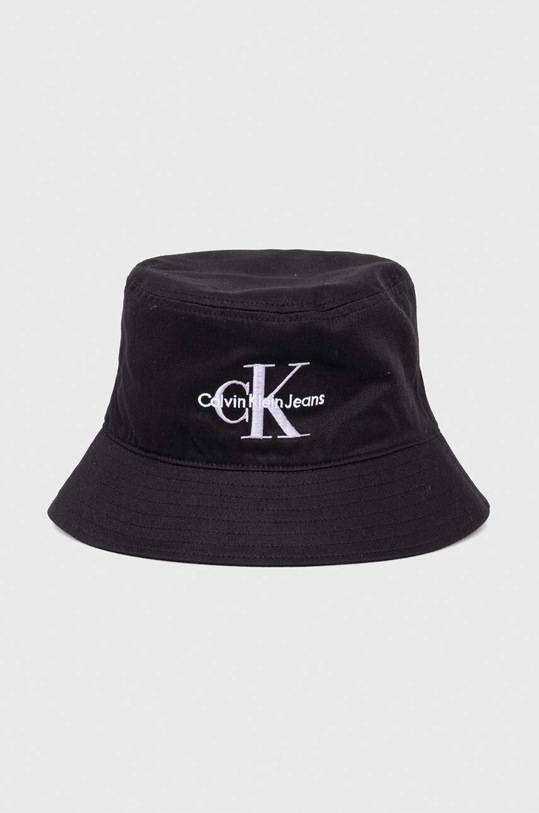 Calvin Klein Jeans kapelusz bawełniany nadruk czarny K60K611029