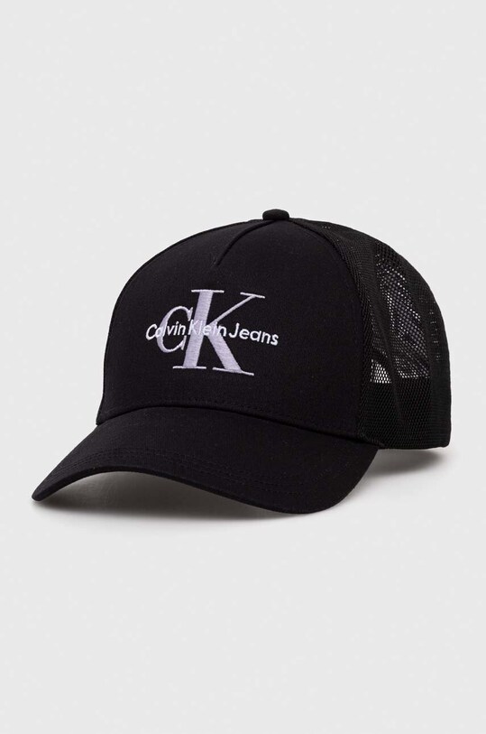 Kapa s šiltom Calvin Klein Jeans Potisk črna K60K611040