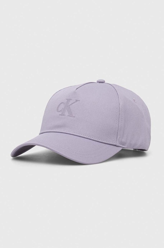 Calvin Klein Jeans pamut baseball sapka aplikációval lila K60K610908