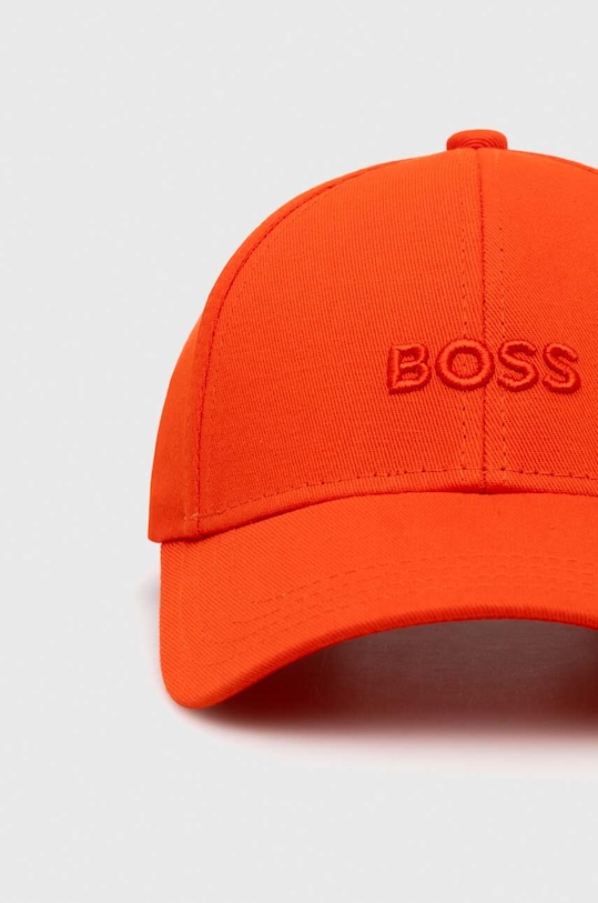 BOSS czapka z daszkiem bawełniana 50495441 pomarańczowy SS24