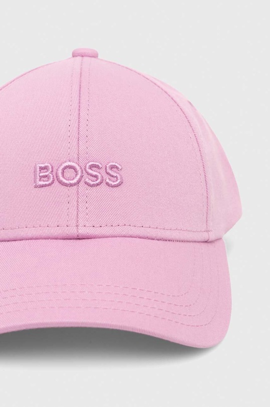 Bavlněná baseballová čepice BOSS 50495441 fialová SS24