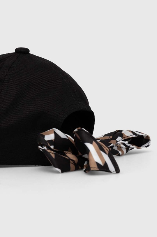 BOSS czapka z daszkiem bawełniana 50499524 czarny AW23