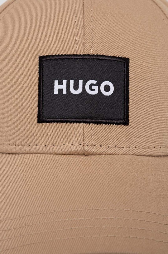 Akcesoria HUGO czapka z daszkiem bawełniana 50496409 beżowy