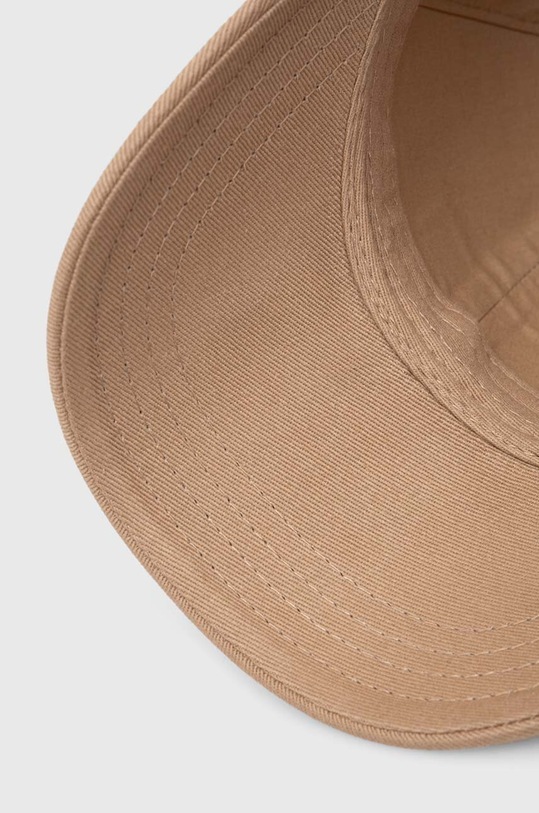 HUGO czapka z daszkiem bawełniana beżowy 50496409