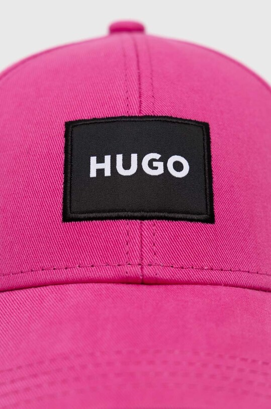 HUGO czapka z daszkiem bawełniana 50496409 różowy SS24