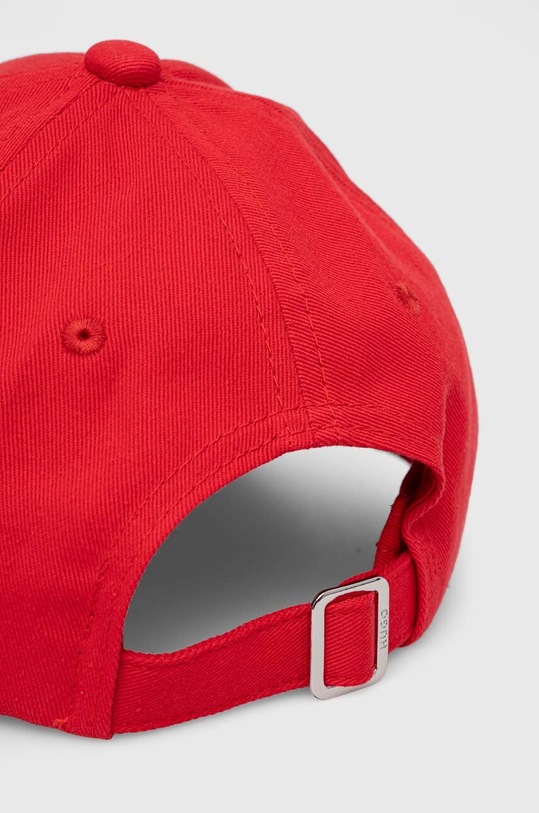 HUGO czapka z daszkiem bawełniana 50496409 czerwony SS24